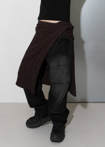 FOLD BLACK POCKET DENIM